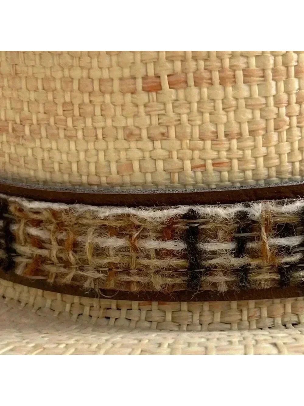 The Great Western Feather Straw Cowboy Cowgirl Hat Unisex, Country, Coachella, - Picture 11 of 16